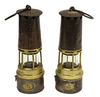 (2) FRENCH LANTERNS, GLASS INSERTS MARKED BACCARAT