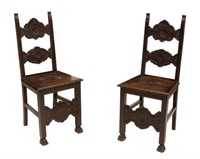 (PAIR) ITALIAN RENAISSANCE REVIVAL CARVED CHAIRS