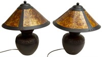 (PAIR) CRAFTSMAN STYLE TABLE LAMPS