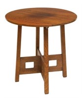 CHARLES LIMBERT ARTS & CRAFT OAK LAMP TABLE #148