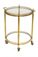 VINTAGE ITALIAN BRASS SERVICE CART