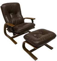 WESTNOFA RELLING RECLINING SIESTA CHAIR & OTTOMAN