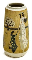 VINTAGE VIETNAMESE BIEN HOA INCISED CERAMIC VASE