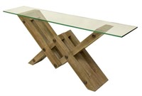 HOOKER FURNITURE 'AFFINITY' GLASS CONSOLE TABLE