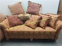 MAGNIFICENT UPHOLSTERED SOFA W PILLOWS