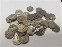 QTY 40 1 ROLL OF MIXED DATE BUFFALO NICKELS