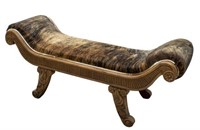 COWHIDE UPHOLSTERED HIGH END BENCH