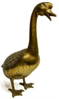 LARGE BRASS GOOSE, 27"H