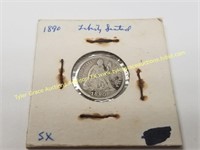 1890 SEATED LIBERTY SILVER DIME