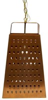 CURTIS JERE COPPER CHEESE GRATER SHAPED LANTERN