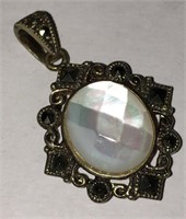 Sterling Silver And Mother Of Pearl Pendant