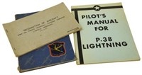 (3) WWII P38 PILOT MANUAL, FIGHTER GROUP BOOK MORE