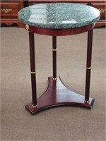 MARBLE TOP END TABLE 24"H