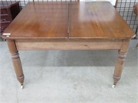 ANTIQUE DINING TABLE 46"W X 51"L