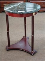 MARBLE TOP END TABLE 24"H