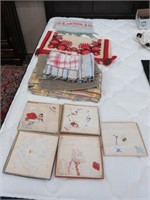GROUP OF PLACEMATS, EMBROIDERY, ETC