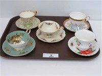 5 CUPS & SAUCERS