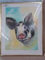 PIG PRINT BY MADELEINE TUTTLE 65/100 16"WX 20"H