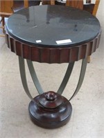 PEDESTAL PLANT STAND W/ MARBLE TOP