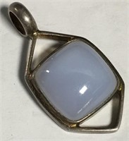 Sterling Silver Pendant With Large Stone