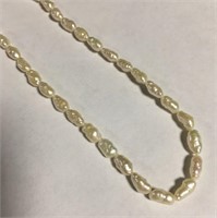 Pearl Necklace With Sterling Clasp