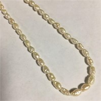 Pearl Necklace With Sterling Silver Clasp
