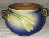 Roseville Art Pottery Pine Cone Blue Jardiniere
