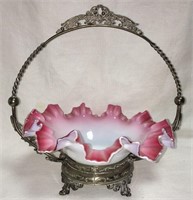 Victorian Glass Brides Basket