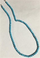 Turquoise Necklace With Sterling Clasp