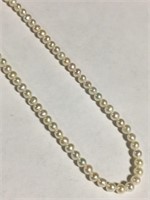 Pearl Necklace With Sterling Clasp