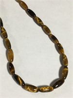 Tiger's Eye Necklace With Sterling Clasp