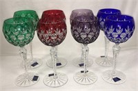 8 Crystal Legends By Godninger Hungary Wine Glasse