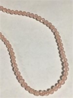 Rose Quartz Necklace With Sterling Clasp