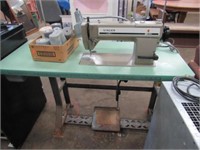 Singer Commercial Sewing Machine on Work Table