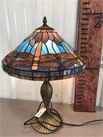 Tifffany style lamp--approx 24 inches tall