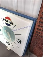 Pepsi clock--16" tall x 15" wide