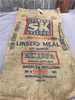 Kellogg Linseed Meal burlap sack