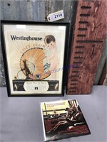 Westinghouse framed ad, Big Smith 45RPM record