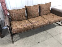 Metal frame glider rocking couch--3 section