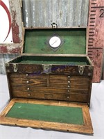 Wood case w/ drawers
