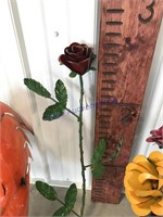 Single stem rose yard art