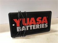 YUASA battery sign