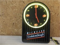 Michelob Golden Draft Neon Clock