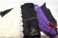 Collection of Lace Shawls Various Sizes & Shapes