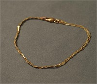 14k Tri Color Gold Braided Bracelet