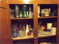 ASSORTED VASES~ TWO SHELVES