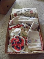 HAND EMBROIDERED PILLOW CASES & DISH TOWELS