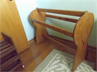 WOOD QUILT RACK IS 37" W