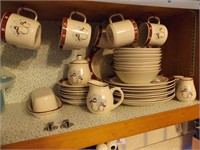 ROYAL SEASON STONEWARE SET, PLATES, CUPS, ETC