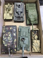 6 Toy Military Tanks